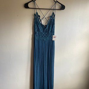 Turquoise Free People Maxi Dress